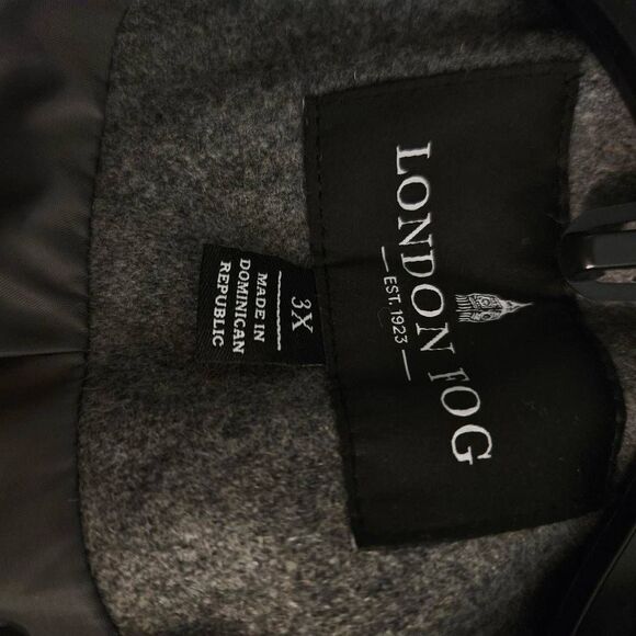London Fog gray wool blend winter coat. Size 3X. - Picture 3 of 5